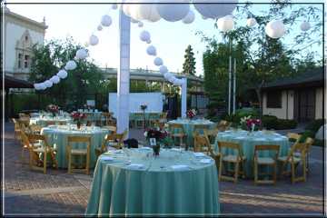 Japanese Friendship Garden Balboa Park Market String lights with Lanterns in Day time